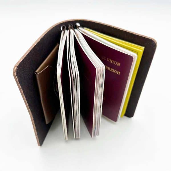 Reisepasshülle Travelfolio Leder – Bild 2