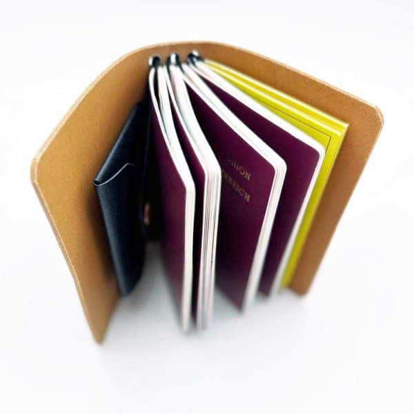 Reisepasshülle Travelfolio Leder – Bild 13