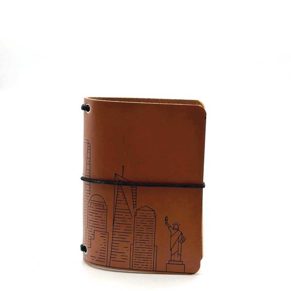 Reisepasshülle Travelfolio Leder cognac