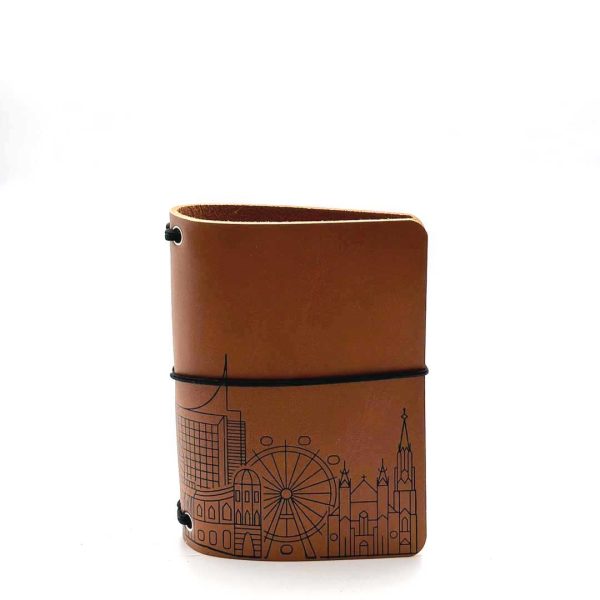 Reisepasshülle Travelfolio Leder cognac – Bild 9