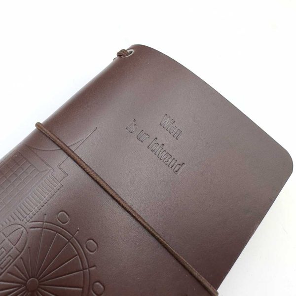 Reisepasshülle Travelfolio Leder mocca