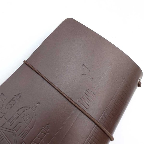 Reisepasshülle Travelfolio Leder mocca