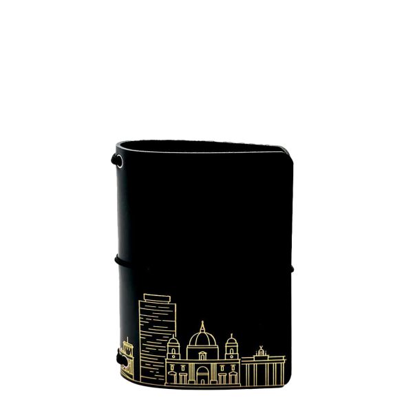 Reisepasshülle Travelfolio Leder schwarz