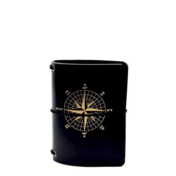Reisepasshülle Travelfolio Leder schwarz