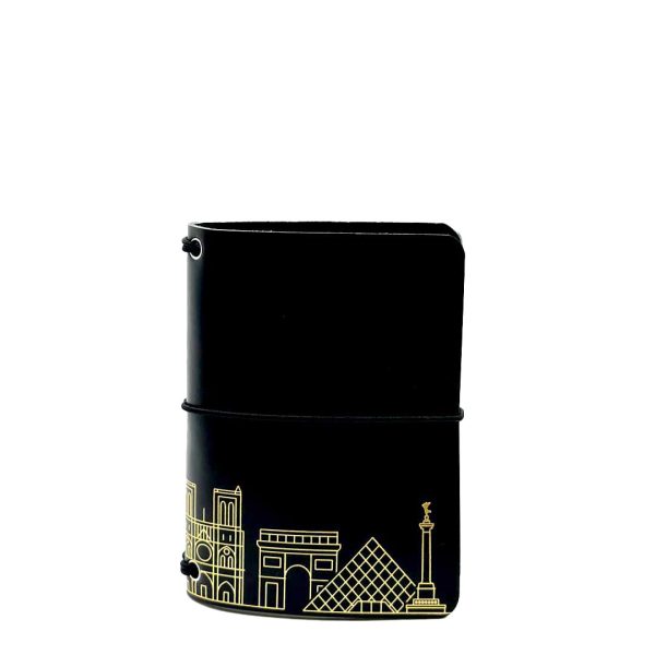 Reisepasshülle Travelfolio Leder schwarz