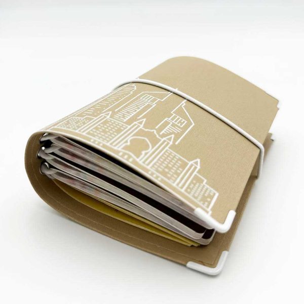 Reisepasshülle Travelfolio Leinen beige