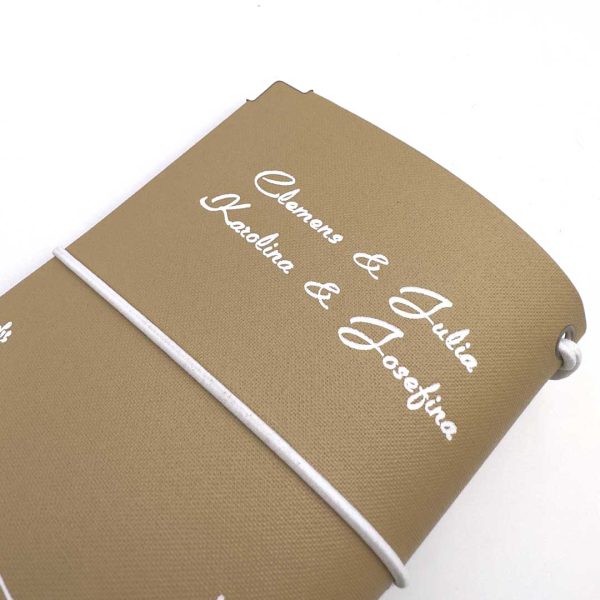 Reisepasshülle Travelfolio Leinen beige