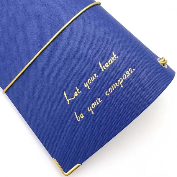 Reisepasshülle Travelfolio Leinen blau