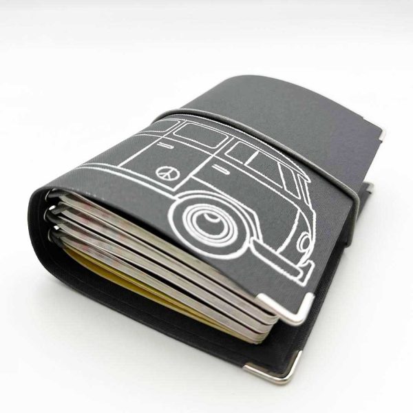 Reisepasshülle Travelfolio Leinen grau