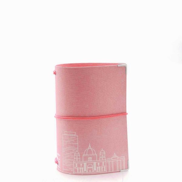 Reisepasshülle Travelfolio Leinen rosa