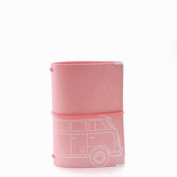 Reisepasshülle Travelfolio Leinen rosa
