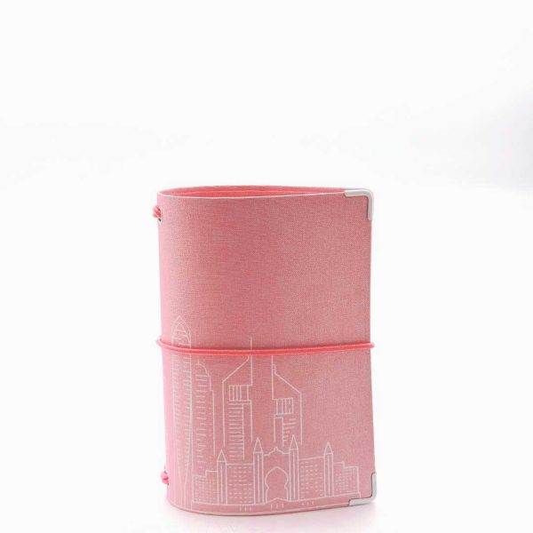 Reisepasshülle Travelfolio Leinen rosa