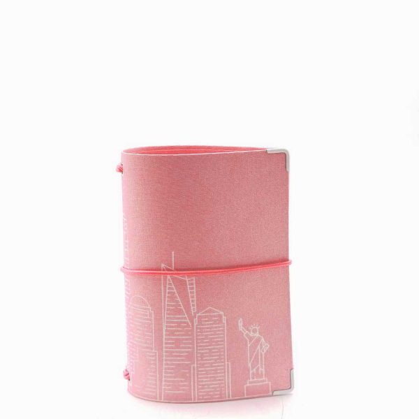 Reisepasshülle Travelfolio Leinen rosa