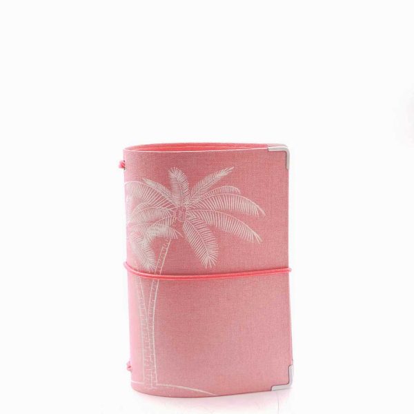 Reisepasshülle Travelfolio Leinen rosa