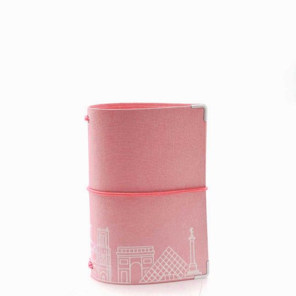 Reisepasshülle Travelfolio Leinen rosa