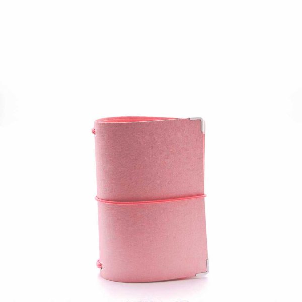 Reisepasshülle Travelfolio Leinen rosa