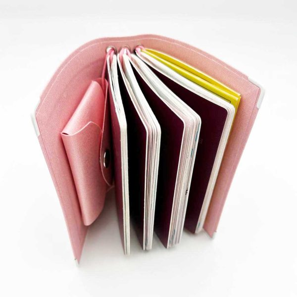 Reisepasshülle Travelfolio Leinen rosa
