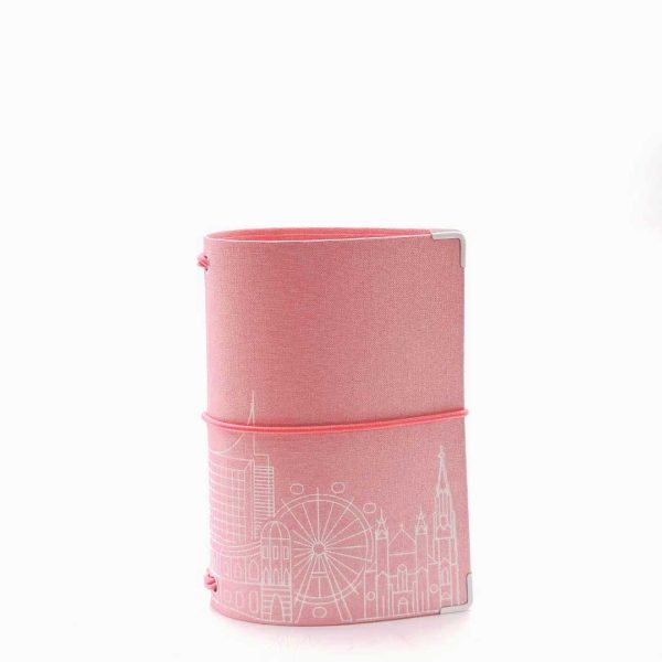 Reisepasshülle Travelfolio Leinen rosa