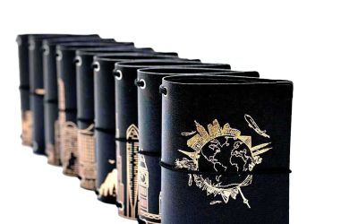 Reisepasshülle Travelfolio Leinen schwarz