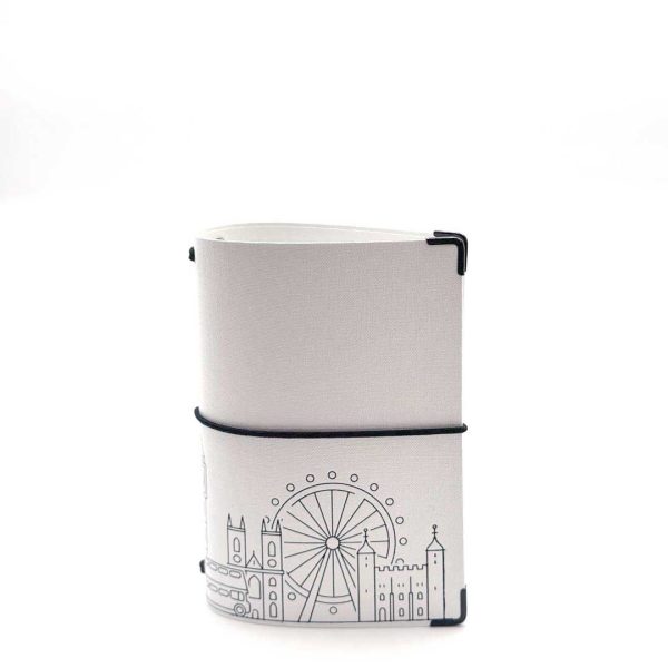 Reisepasshülle Travelfolio Leinen weiss