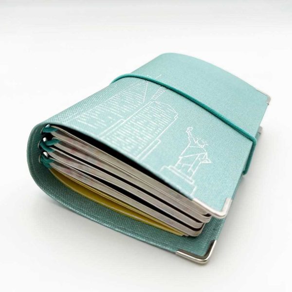Reisepasshülle Travelfolio Leinen zirkon