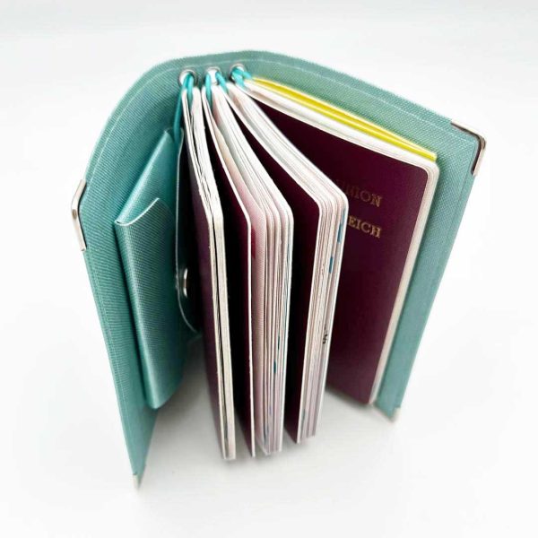 Reisepasshülle Travelfolio Leinen zirkon