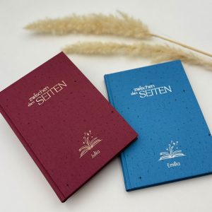 zwischen den Seiten – Buchjournal & Lesetagebuch aus Leinen, personalisierbar